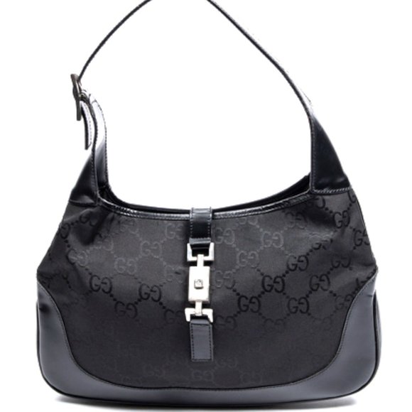 Gucci Handbags - Gucci Jackie O 1961 Original Vintage Bag New Condition Black Leather Logo MINT!